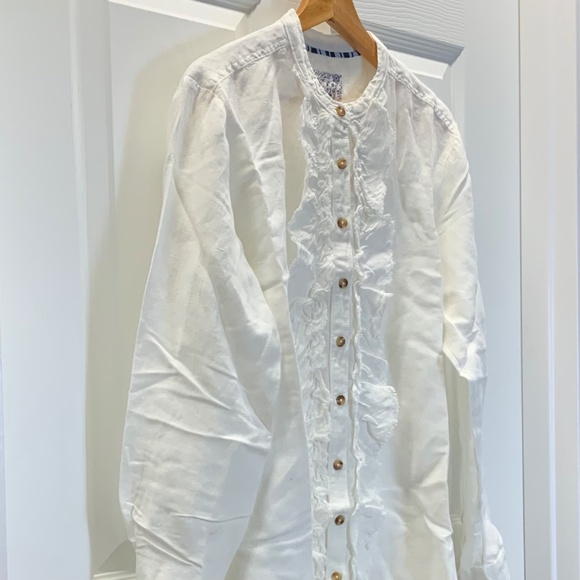 Anthropologie Pilcro Ruffled Placket Shirt - Picture 11 of 16